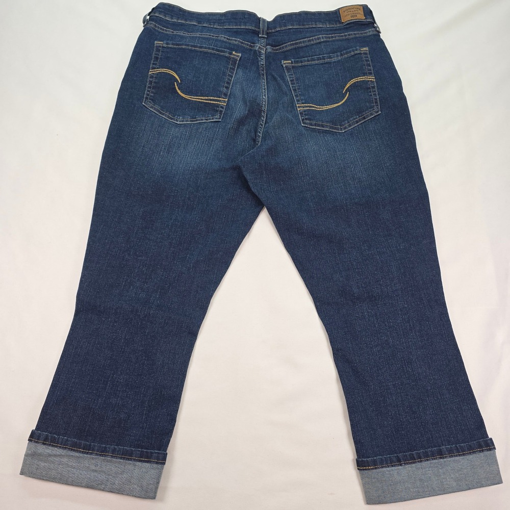 Signature by Levi Strauss Gold Label Mid Rise Capri‎ Jeans Blue Womens 16 W33 - Picture 7 of 7